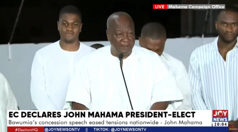 ‘A difficult journey ahead’ – President-elect Mahama vows to rescue Ghana from the economic woes